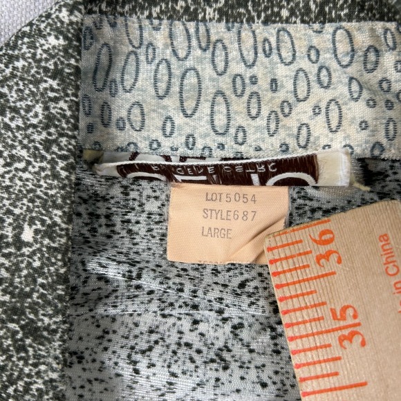 Vintage Geno Shirt Mens L (fits s) Gene Ostro Disco Abstract 1970s Psychadelic - Picture 4 of 9